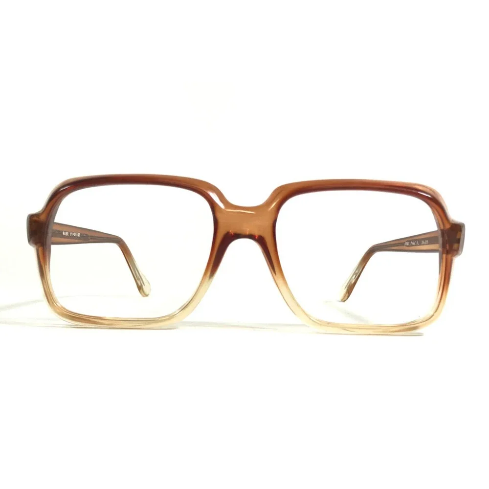 Vintage Zimco Eyeglasses Frames Mark IV Chief Grey Fade Brown Square 54-20-140